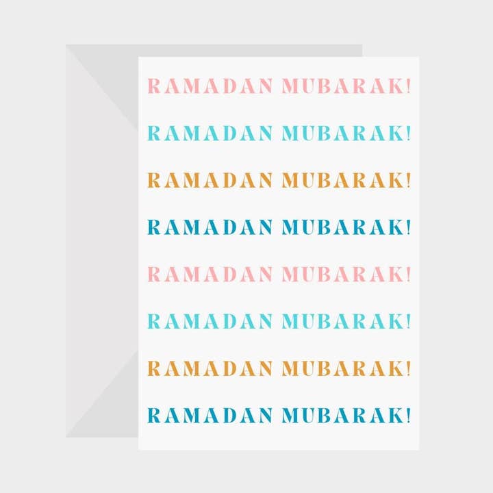 Cartão de Saudação de Ramadan Mubarak por atacado de Marhaba Prints
