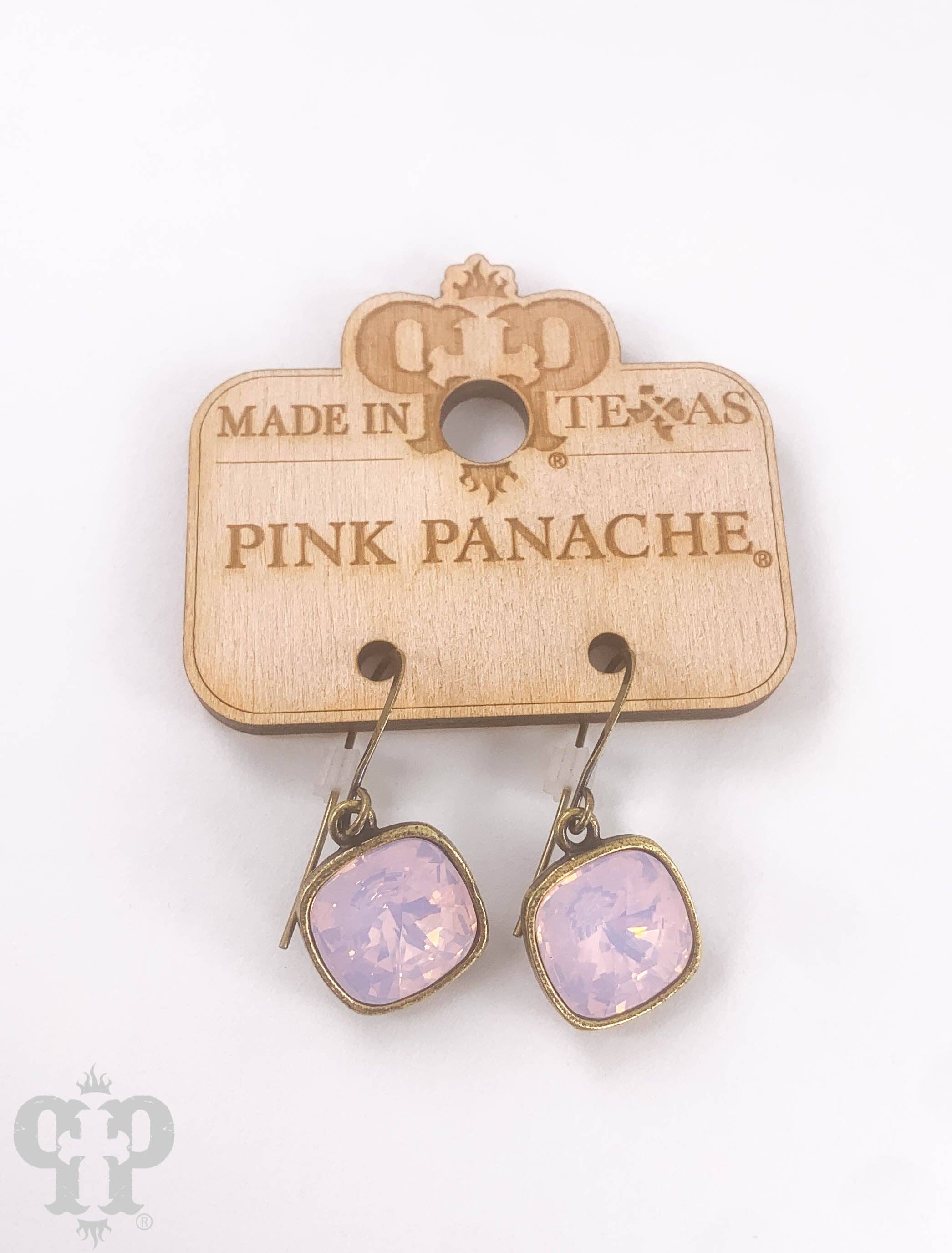 Pink Panache Brands - Wholesale Dangle Earrings - Austrian square crystal hook earring, 12mm9