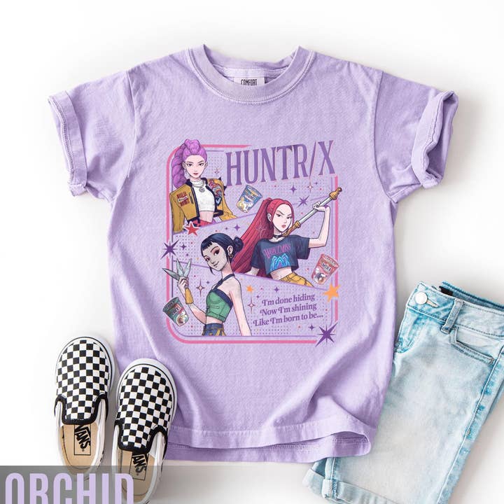 Comfort Colors Huntrix Girls Youth Shirt,Kpop Lovers Kid Tee for wholesale by Glaime