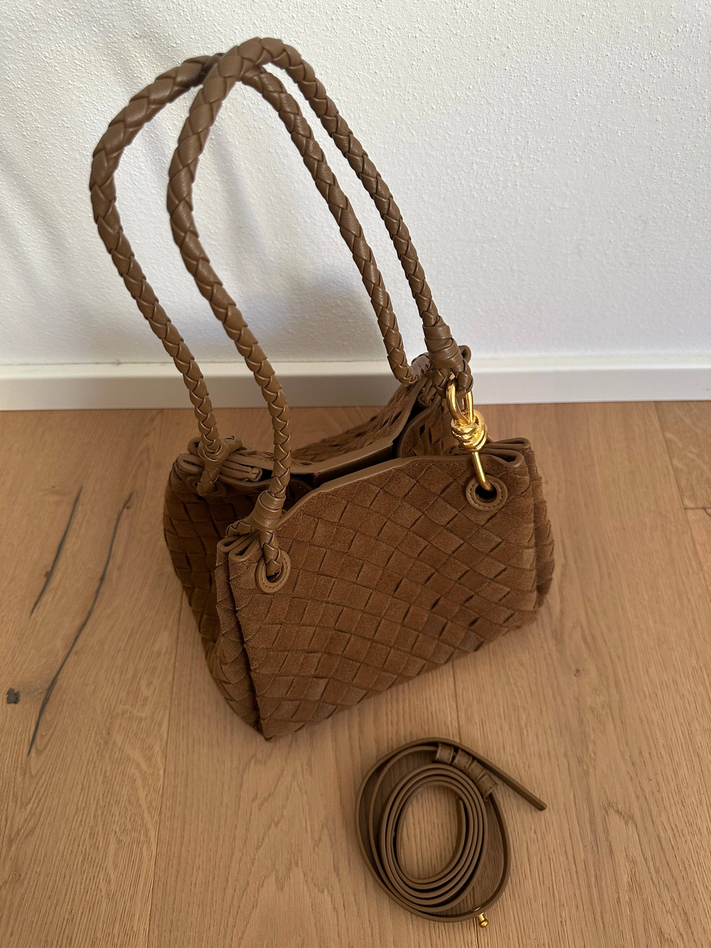 Zhade – Bolsa de ombro – Mulher por atacado – EMMA tecido-camurça7