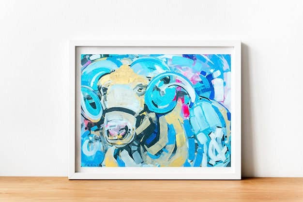 Brandon Art Co - Wholesale Art Print - North Carolina Tarheels "Championship Ramses" | Archival-Quality UNC Wall Art Print