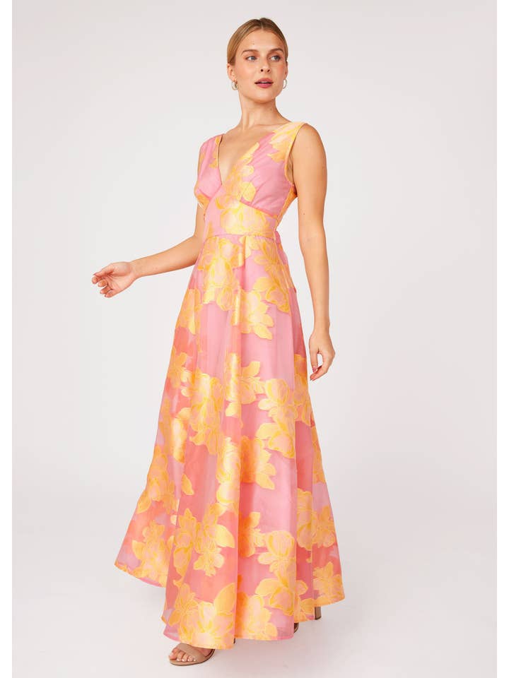 Orange Martha Gown Sorbet Peony Organza for wholesale on Faire3