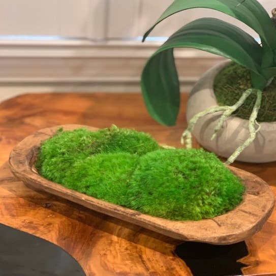Buy Moss Centerpiece Dough Bowl Preserved Moss Planter Decorative