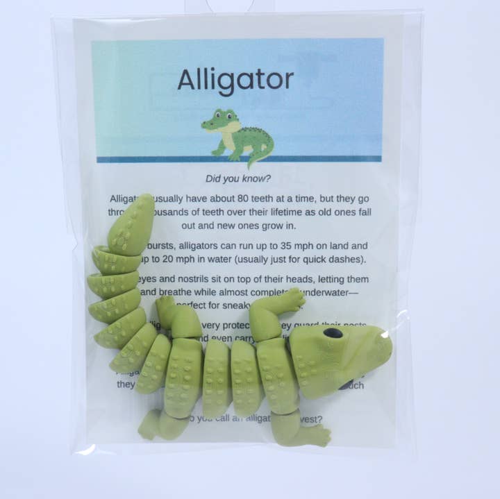Fidget Friends Alligator – 3D Printed Toy - Made in USA for wholesale by MrSpinner
