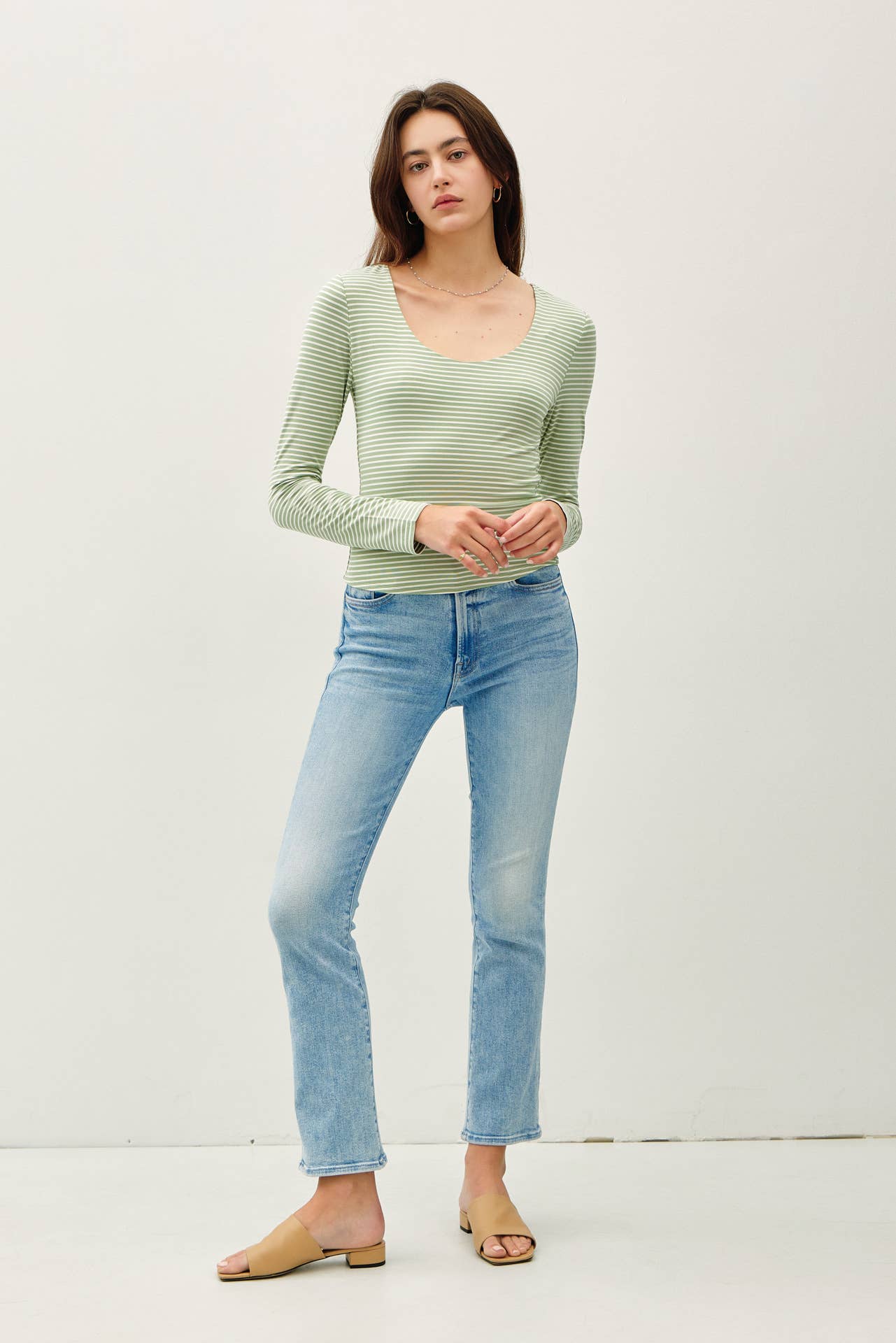 Be Cool - Vente Haut en maille – femme - TOP À MANCHES LONGUES RAYÉ ULTRA DOUX BASIQUE13