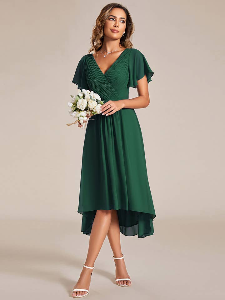 Ever-Pretty - Wholesale Dress - Women's - Pleated Ruffles Chiffon Wedding Guest Dresses
