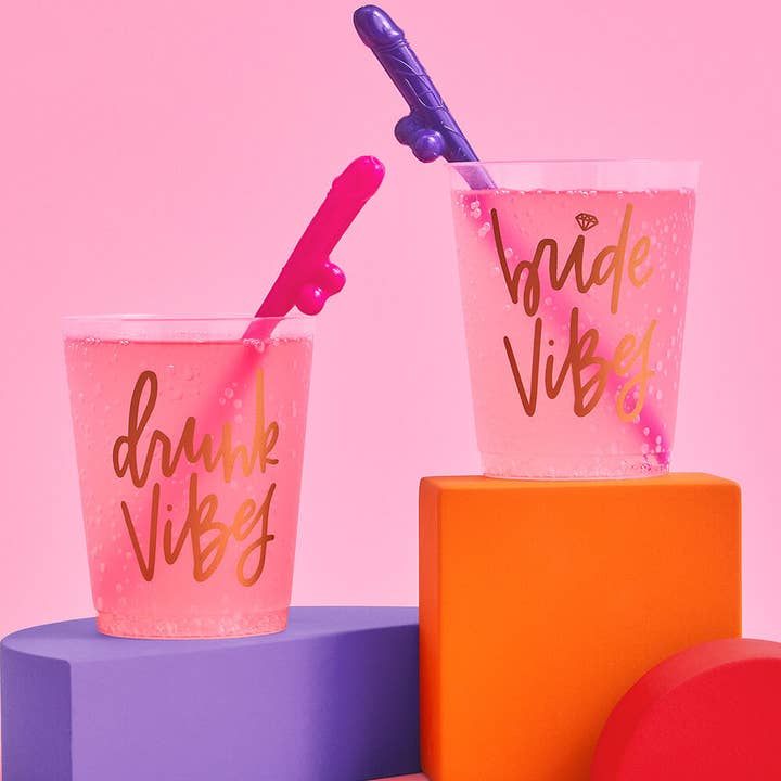 xo, Fetti - Wholesale Drinking Straw - Bachelorette Party Penis Straws, Bridal Shower Decor