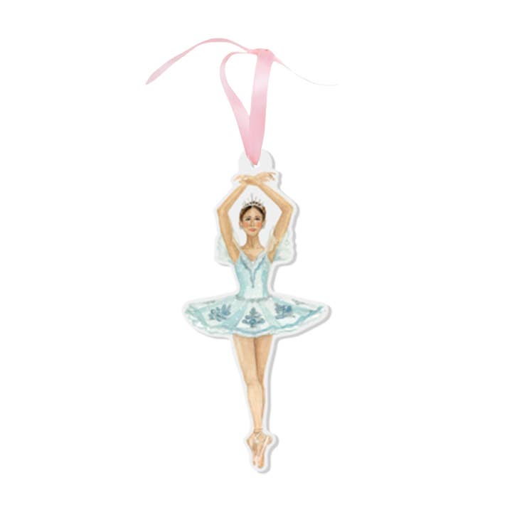 Snow Queen Ballerina Nutcracker Watercolor Ornament for wholesale by Simply Jessica Marie