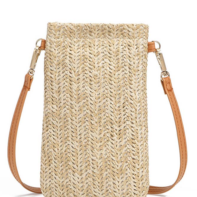 UNISHE - Wholesale Phone wallet – women's - Braid Straw Crochet Phone Bag MOQ 3pcs ZZKF8291