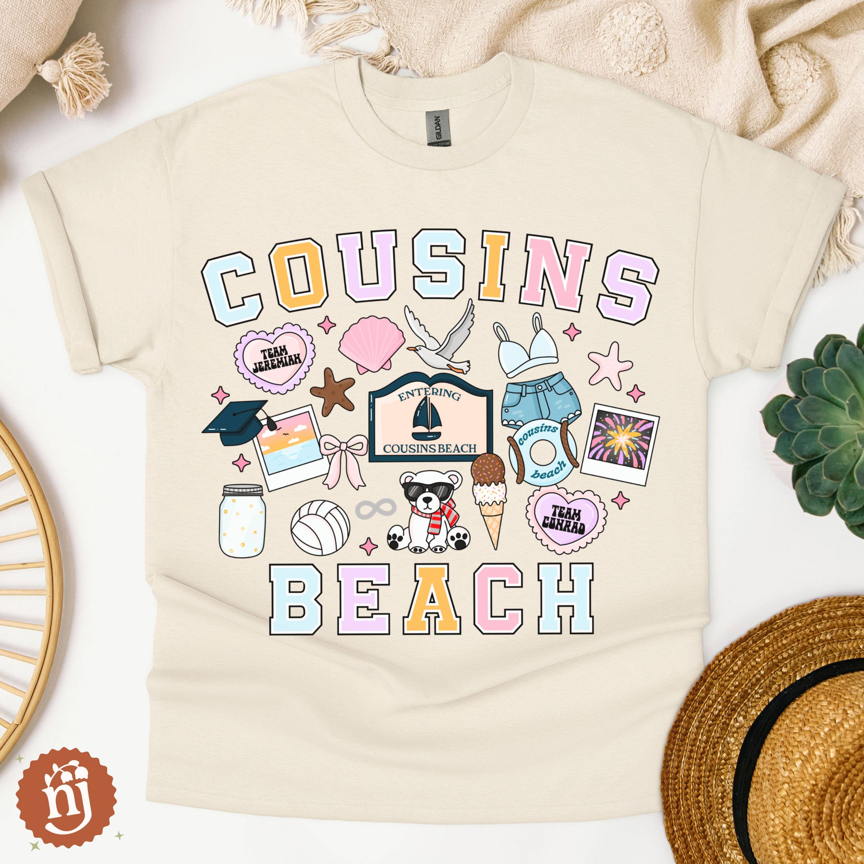 Nearly June Design Co – wholesale T-shirt (graphic) – unisex – The Summer I Turned Pretty Cousins Beach T-Shirt0