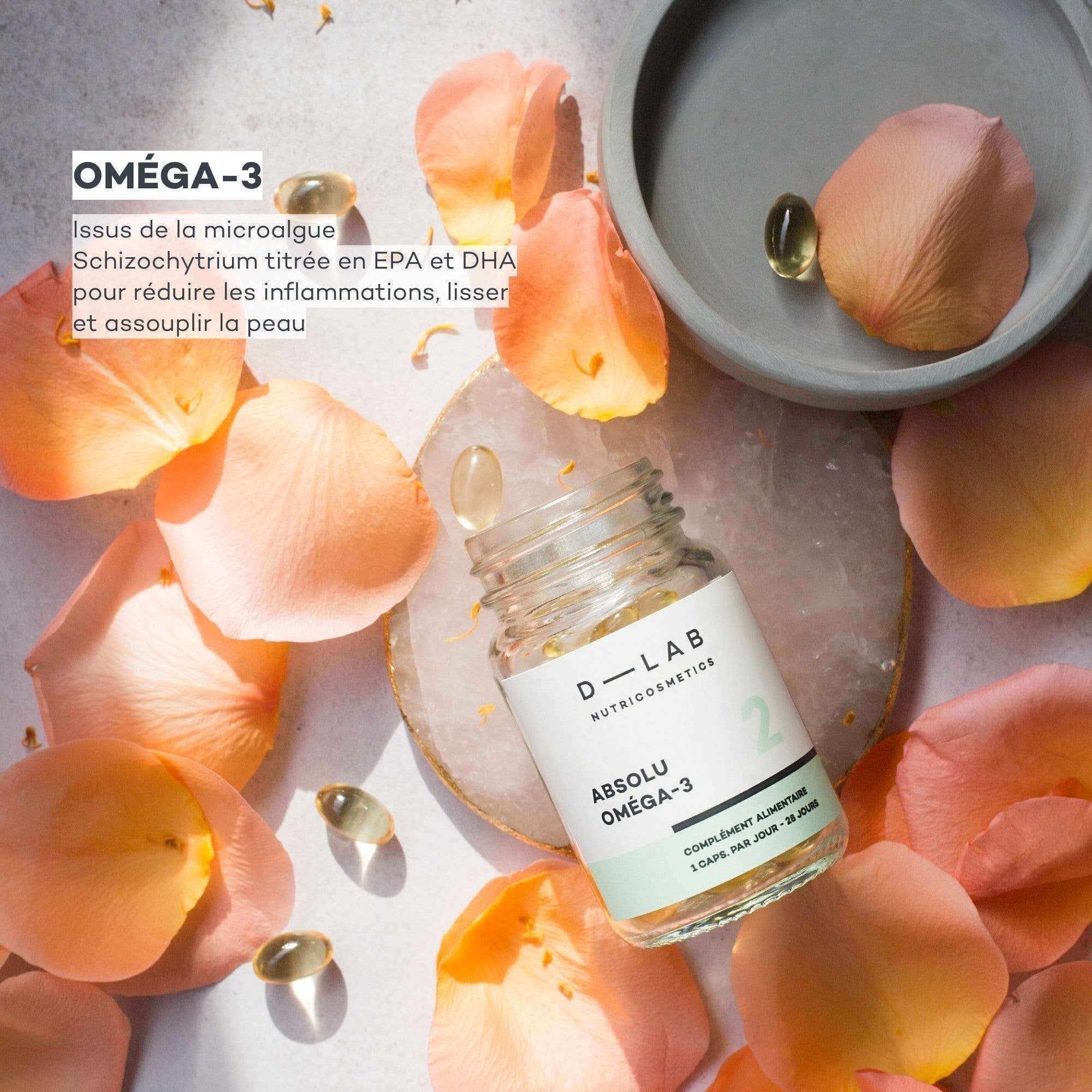 D-LAB NUTRICOSMETICS - Vente Supplément oral/vitamine - ABSOLU OMEGA-3 - Souplesse & Élasticité1