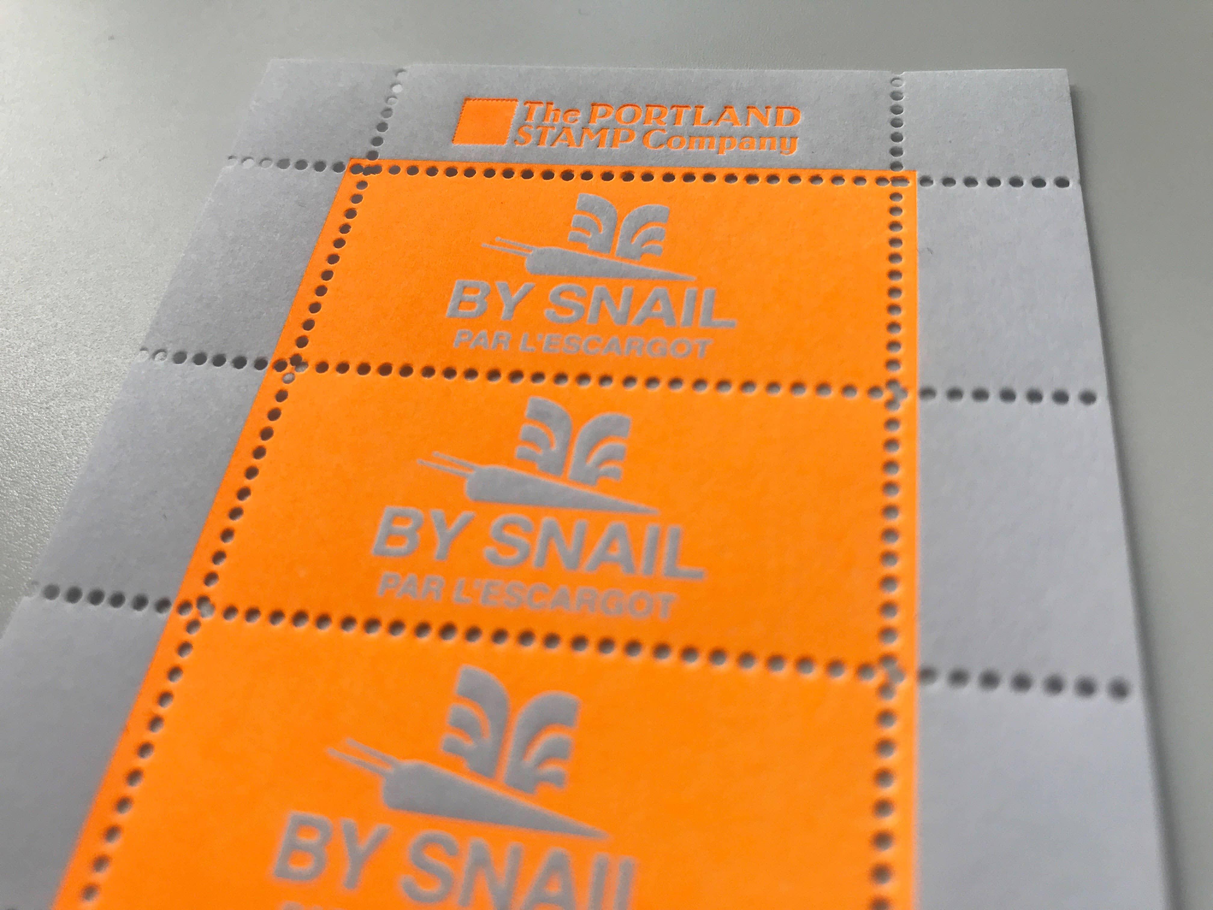 The Portland Stamp Company – Engroshandel Gummistempel/pyntestempel – By Snail - Escarglo - Letterpress Lick & Stick Frimærker5