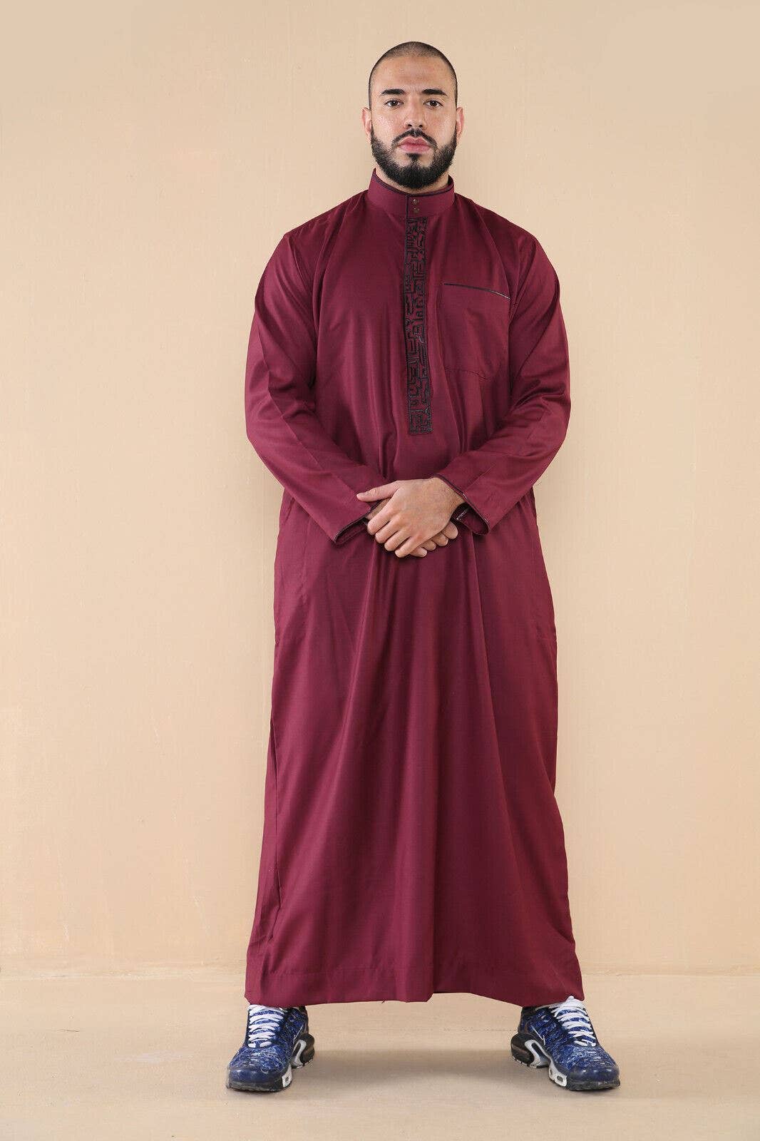 Infinity Leather (Upperclass Fashions Ltd) - Wholesale Robe - Men's - Mens Thobe Jubba Emirati Islamic Arabic Eid Embroidery Kaftan Jubbah Robe6
