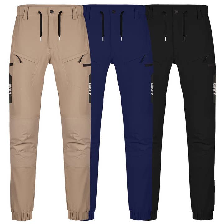 BAD WORKWEAR - Wholesale Pants – Men's - BAD NEXT™ WATERPROOF ELASTIC WAIST CUFFED WORK PANTS
