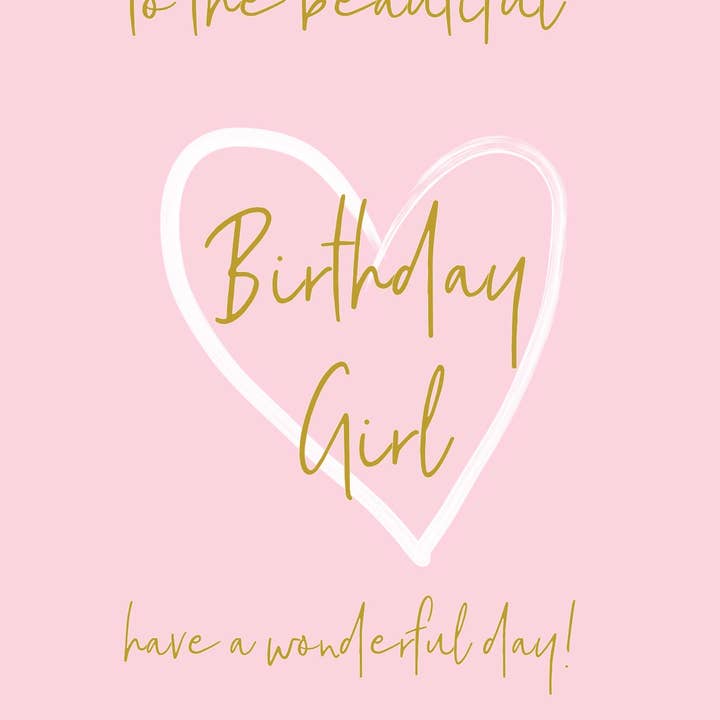 Biglietto di auguri Wonderful You Birthday Girl, pellicola per la vendita all'ingrosso da parte di Petimo