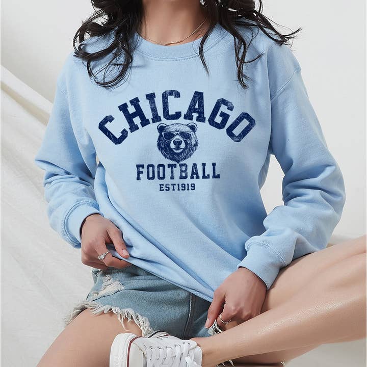 Chandail à motif graphique CHICAGO FOOTBALL pour la vente par Shamaim