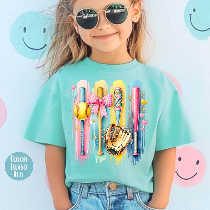 T-shirt de softball pour filles Comfort Colors® - T-shirts Maman et Moi pour la vente par The Shirt Company