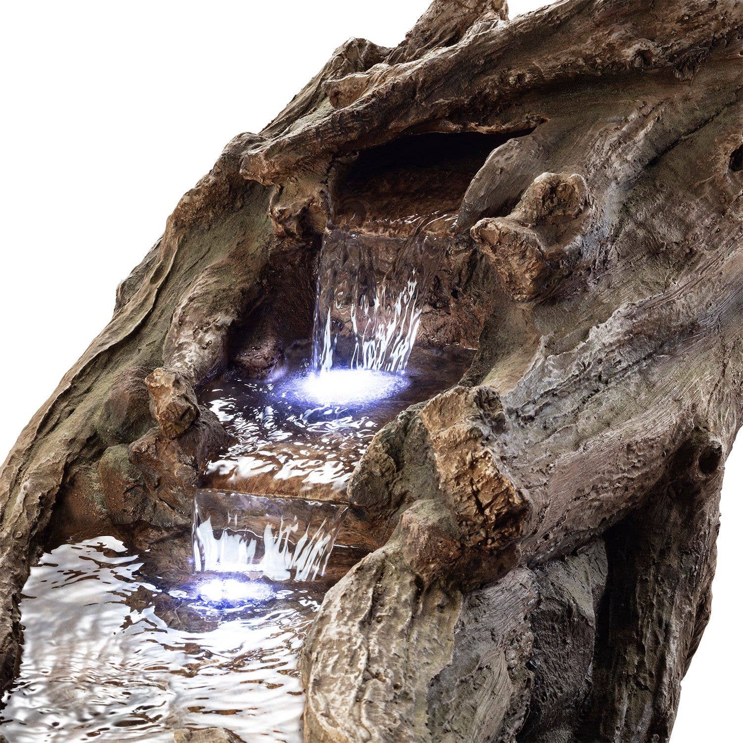 Alpine Corporation - Wholesale Outdoor Ornament/Decor - Alpine Corporation Tiered Wood River Stream Fountain with Wh9