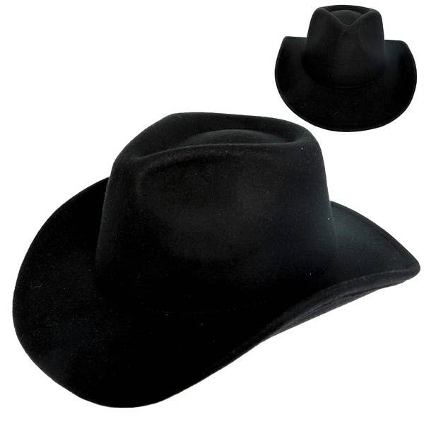 anbfashion - Vente Chapeau de cowboy – femme - CHAPEAU DE COWBOY À LARGE BORD EN FEUTRE OCCIDENTAL À LA MODE HTF29052