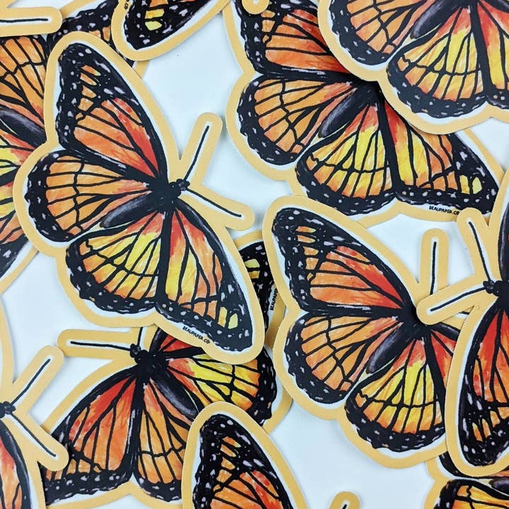 Monarch Butterfly Sticker for wholesale by Beau Paper Co.