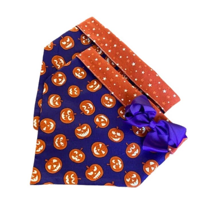 Citrouilles sur violet pour la vente par Chloe & Max LLC