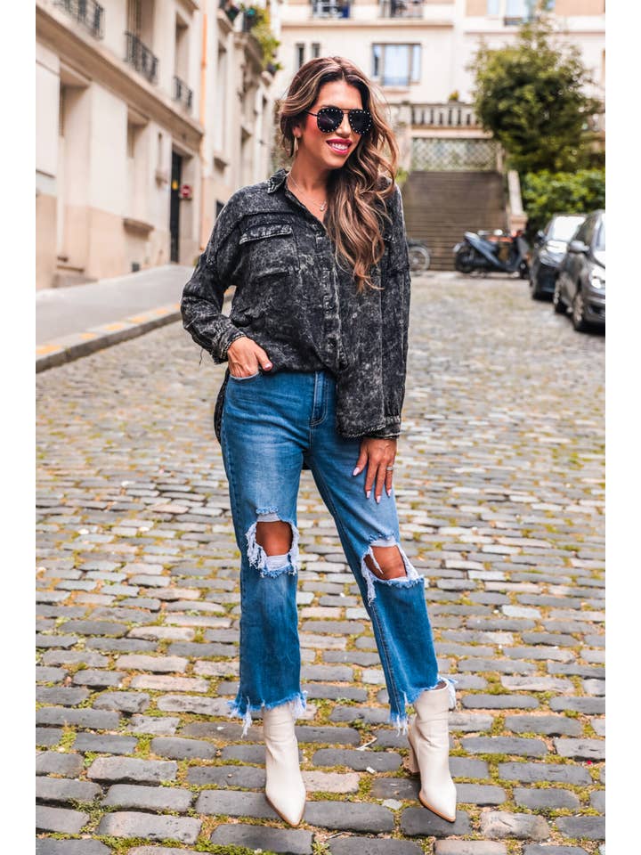 Jess Lea - Wholesale Button Down Shirt - Women's - Dean Button Up Top9