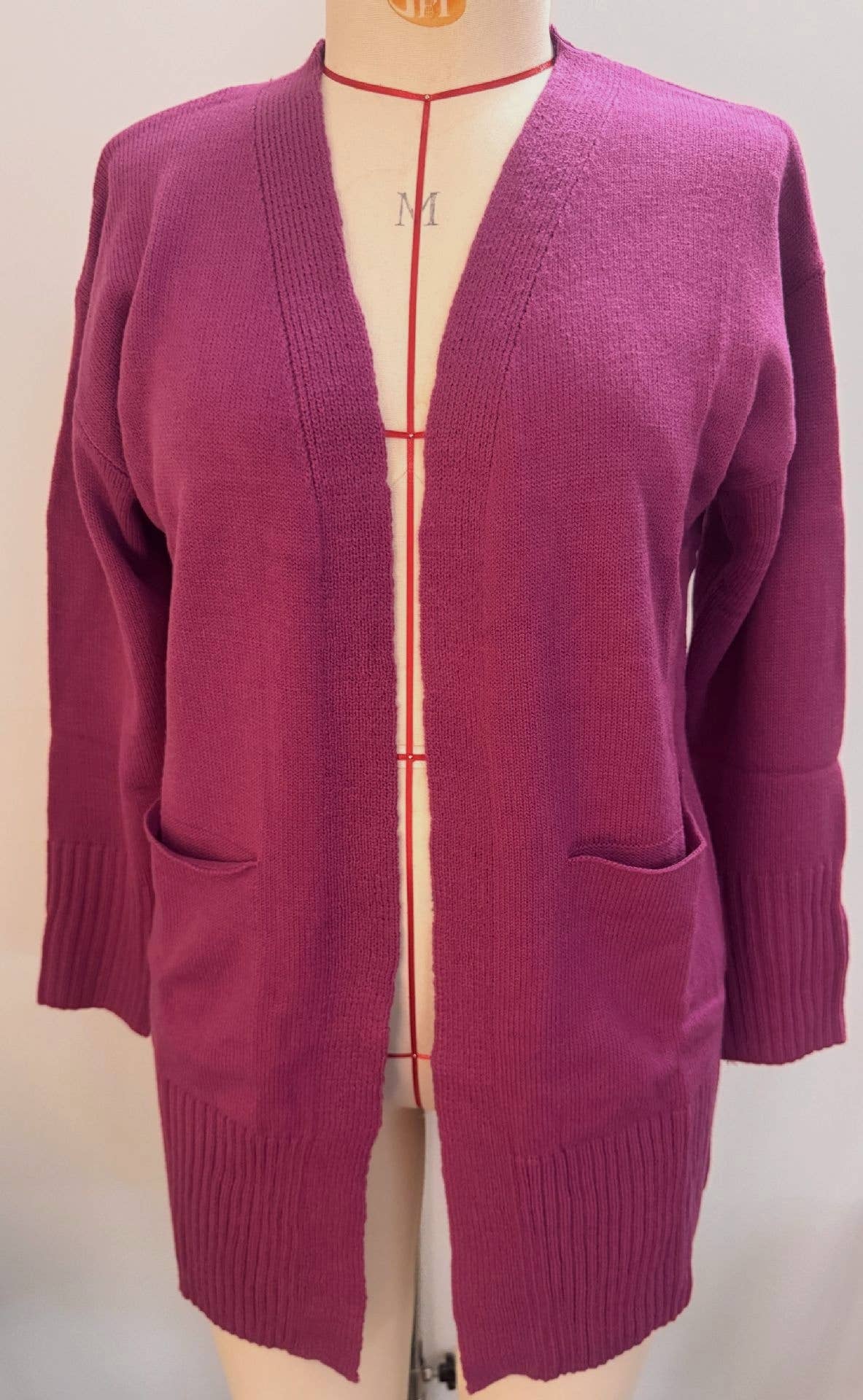 HIDDENBRAND - Wholesale Cardigan - Women's - Casual soft solid knit cardigan 7colors6