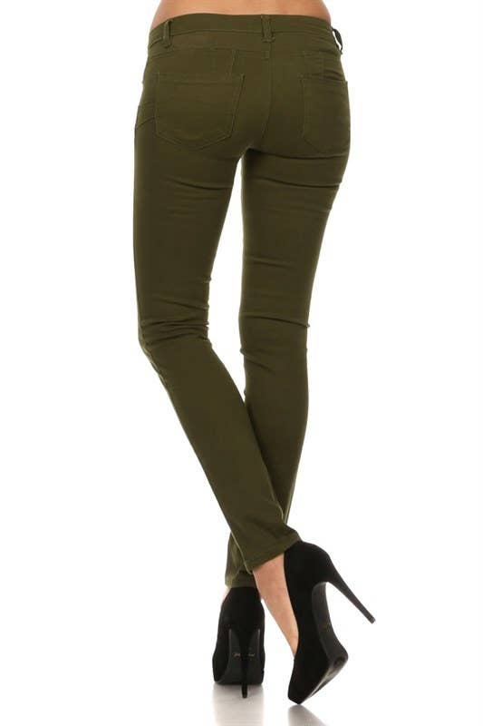 Bagel - Wholesale Jeans - Women's - Solid Mid Rise Skinny jeans Pants7