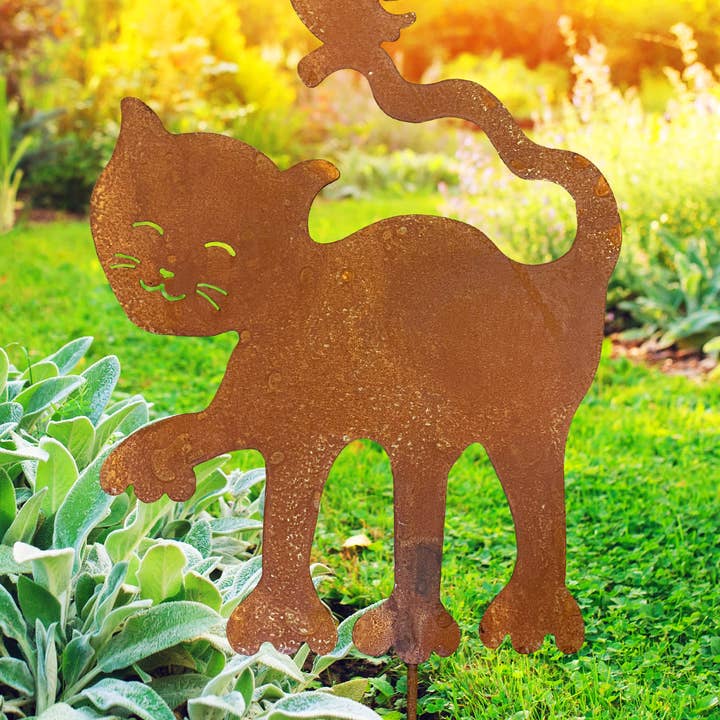 Trogen vän katt utomhus trädgårdsstake, 13", husdjursminnesmärke för wholesale av Songs of Joy