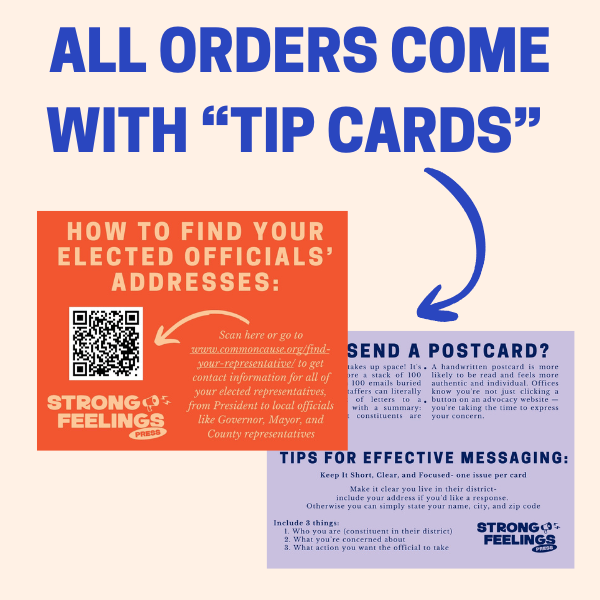 Strong Feelings Press - Wholesale Postcard - Wanna Help Kids? Ban Assault Weapons, Not Bathrooms2