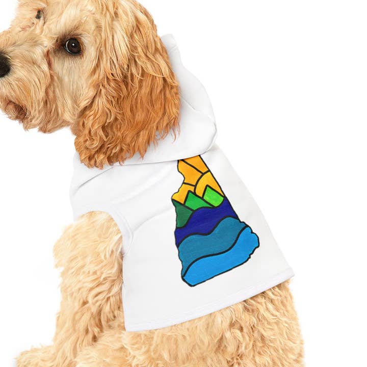 New Hampshire Avontuur Huisdier Hoodie - Wit voor wholesale door Oceane's Echo