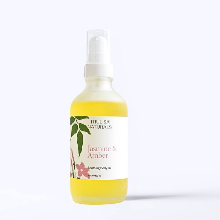 Vegan Eco-Friendly Dry Body Oil | Jasmine Amber for wholesale by Thulisa Naturals | Bath + Body