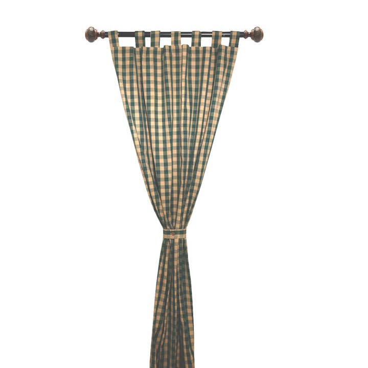 Fliken Gardin Panelen - Green Check för wholesale av Accent Linen