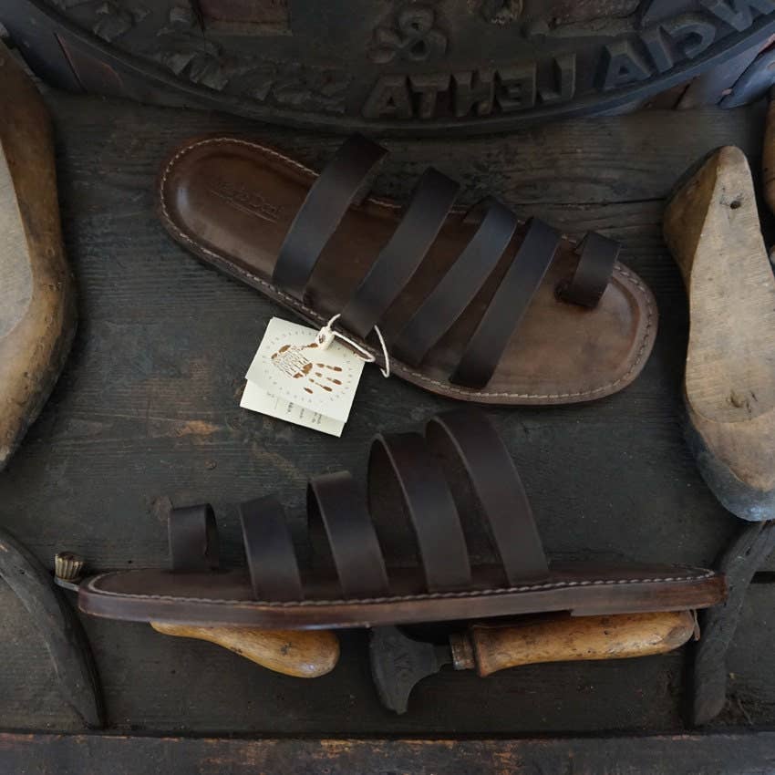 Mario Doni - Wholesale Sandals - Men's - Men's Leather and Vegetable-Tanned Leather Flip-Flops1