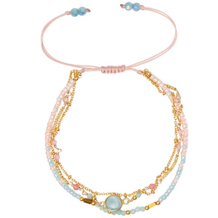 Marquet - Wholesale Beaded Bracelet - Danielle Fair Trade Multistrand Sliding Knot Bracelet3