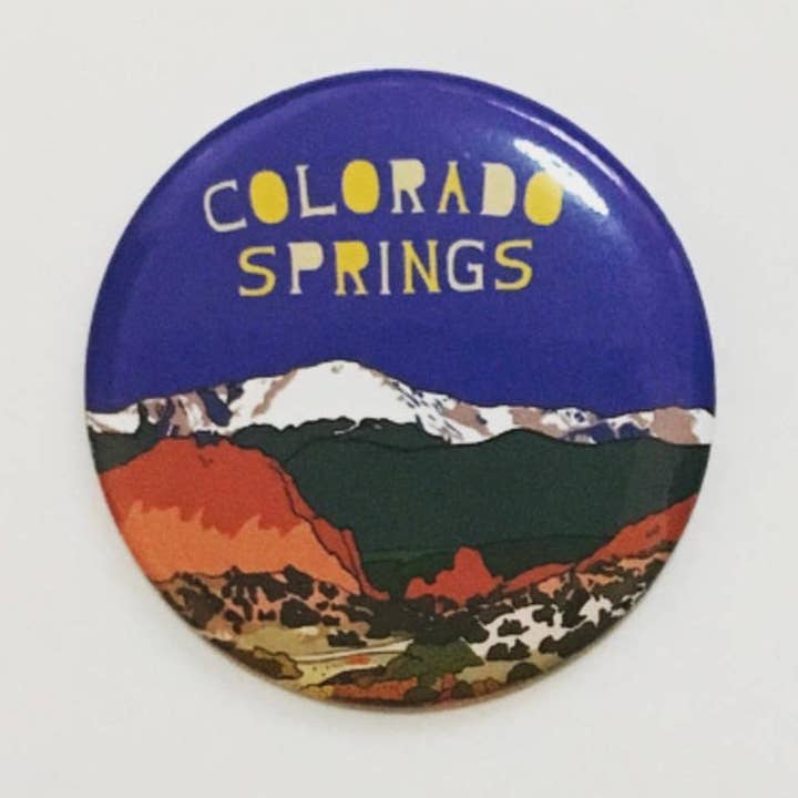 Colorado Springs Magnet - Gudarnas trädgård Pikes Peak för wholesale av Made by Nilina