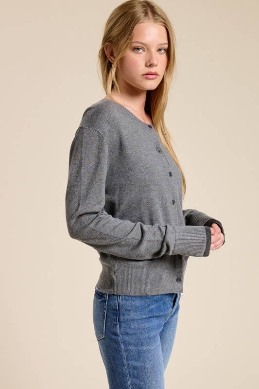 Charlotte Avery - Wholesale Cardigan - Dames - Cardigan met contrasterende manchetten van kasjmiermix9