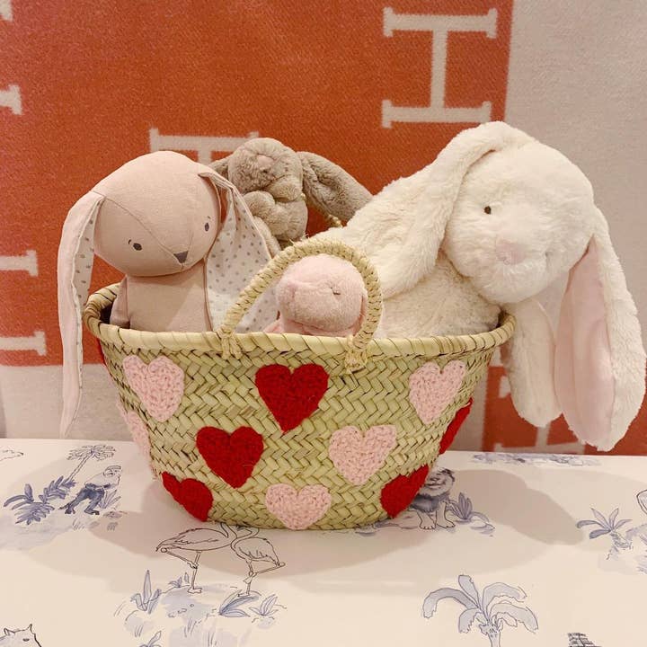 Pathiya - Wholesale Beach Bag - Wedding Heart straw basket,bridal shower bags, beach bags