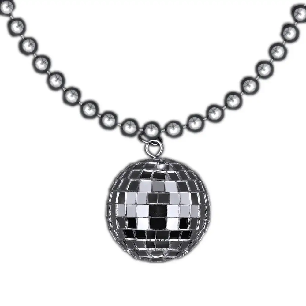Blinkee.com, LLC – wholesale Pendant/charm necklace – Disco Ball Charm Necklace On Silver Beads0