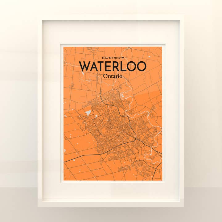 OurPoster.com - Wholesale Poster - Waterloo City Map Poster110