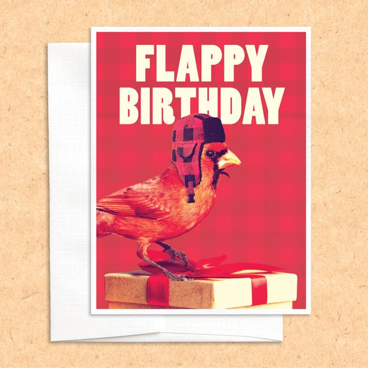 Colossal Sanders – wholesale Birthday card – Flappy Birthday funny bird greeting card