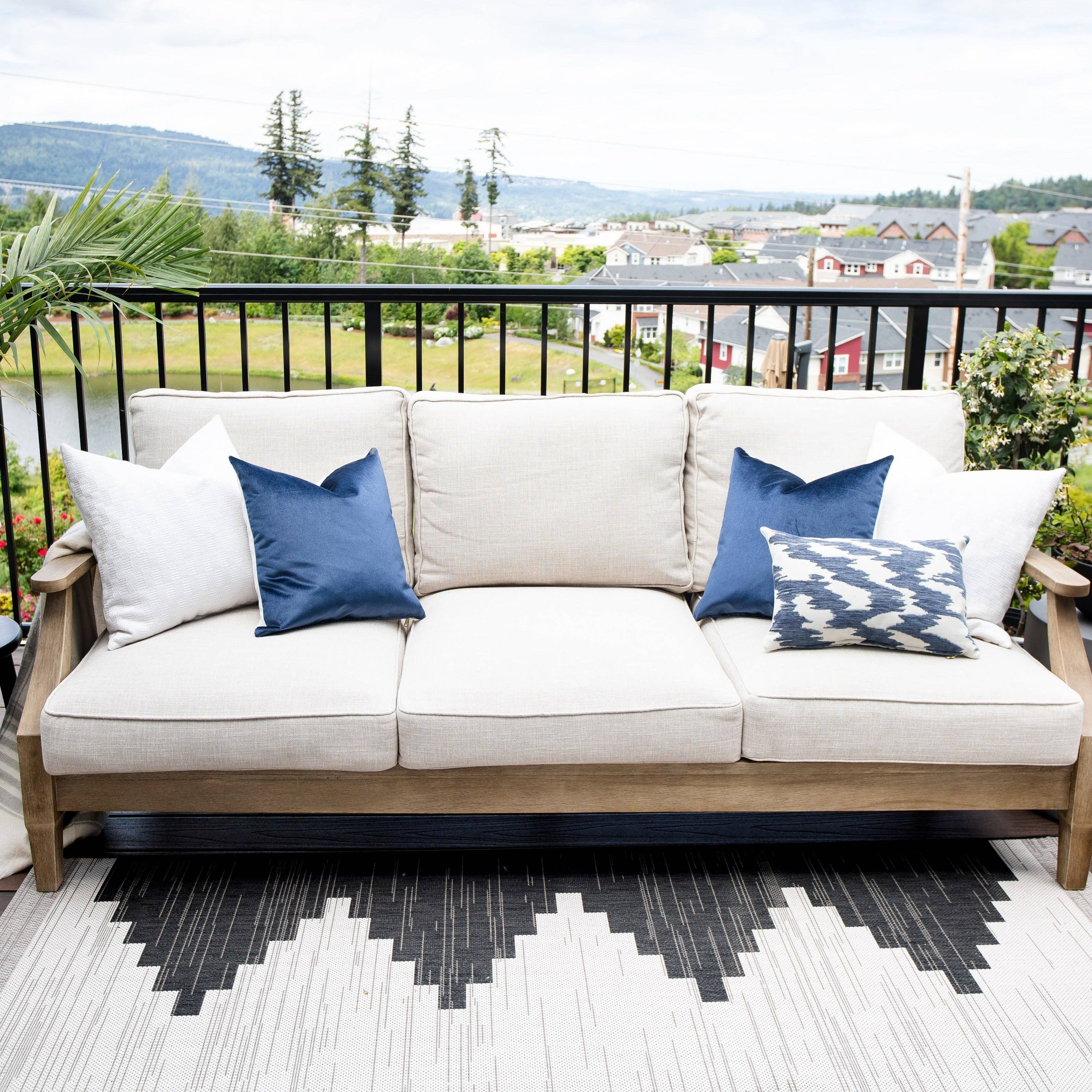 Linen & Ivory - Wholesale Throw Pillow Cover - MIDNIGHT || Navy/ Indigo Velvet Indoor/Outdoor Pillow Cover4