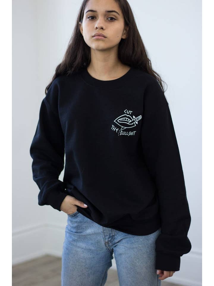 Slow Dog Designs - Wholesale Graphic Sweatshirt - Women's - CUT THE BULLSHIT Sweatshirt