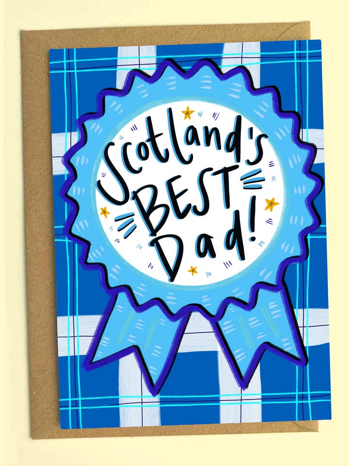 De beste vader van Schotland! Schotse vaderkaart - Vaderdag voor wholesale door Claire Barclay Draws