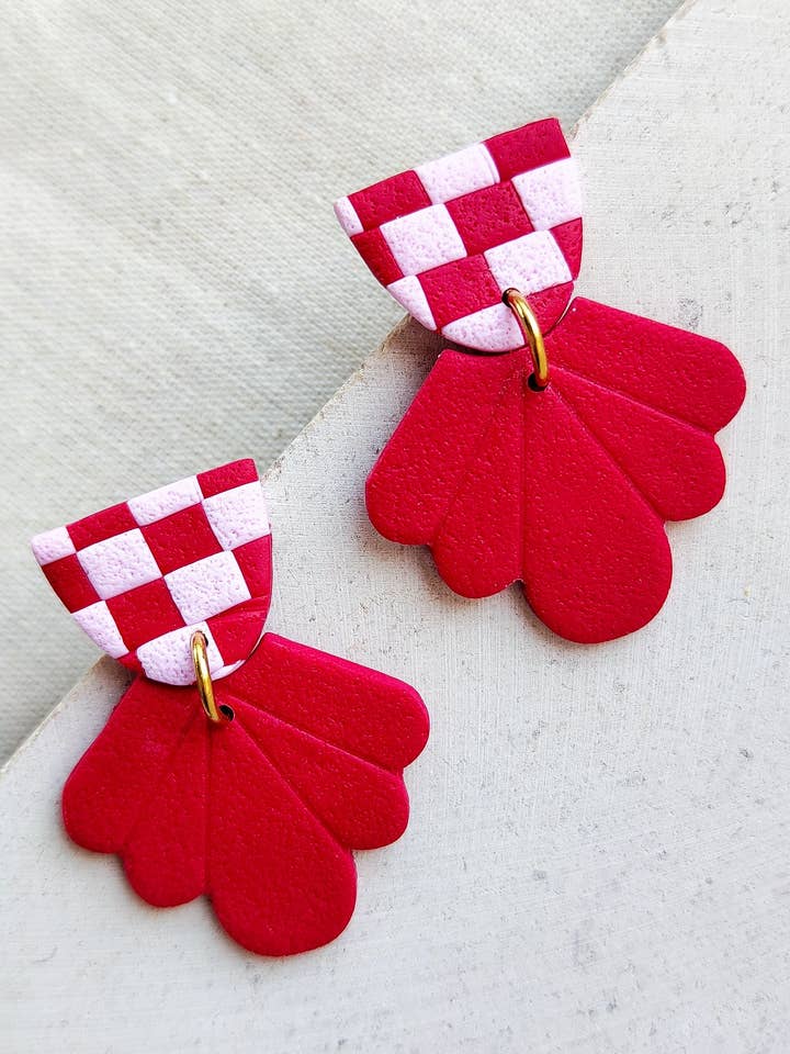 Checker Earrings for wholesale by What Goes Around