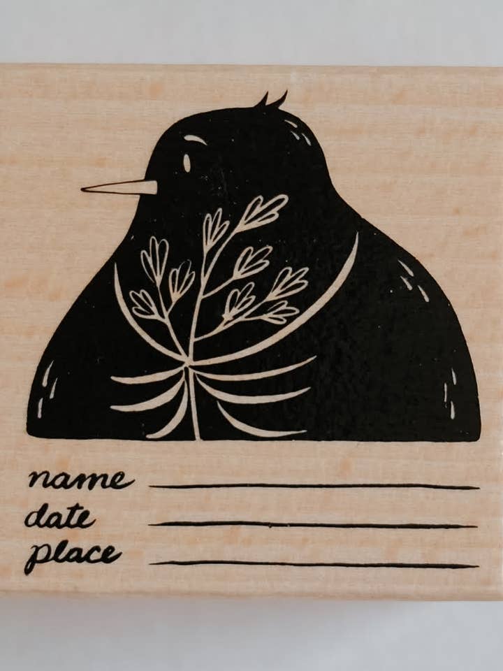 Parsley Bird Book Stamp for wholesale by Justine Gilbuena