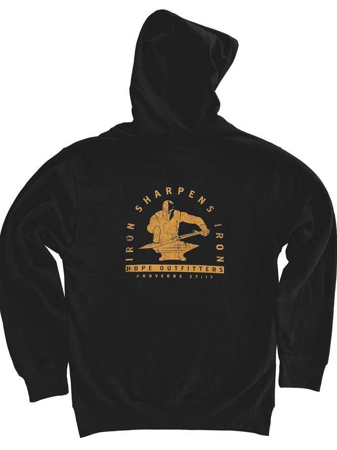 Iron Sharpens Iron Mid-Weight Graphic Hoodie for wholesale by Hope Outfitters