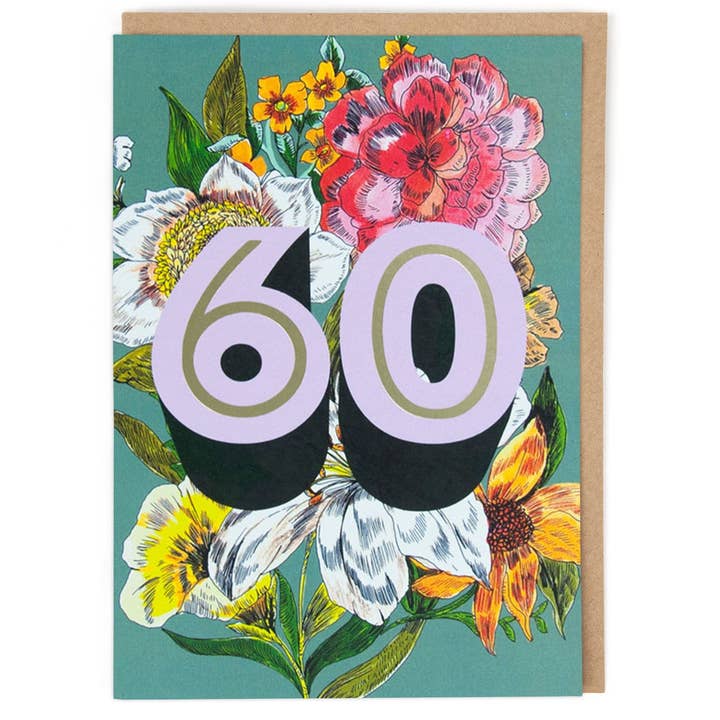 Cath Tate Cards - Wholesale Birthday Card - SIXTY