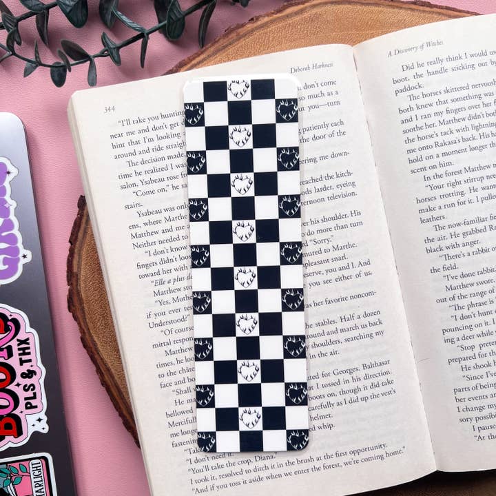 Checkered Pages Bookmark for wholesale by Cozy Reads Shop