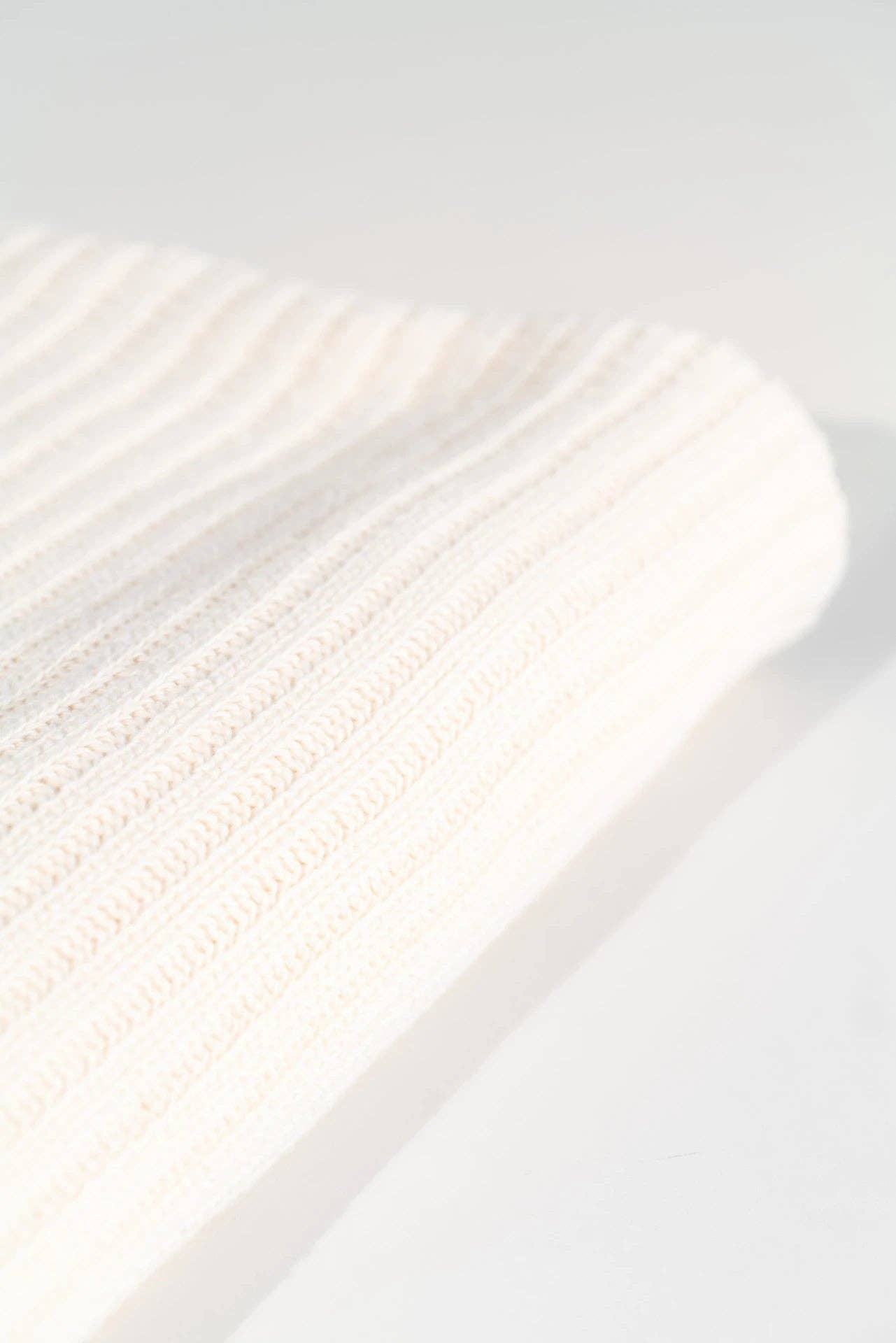 Neunest - Wholesale Throw Blanket - Neunest Knitted Organic Cotton Throw – Ecru1